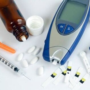 Glucômetro e drogas para o tratamento do diabetes
