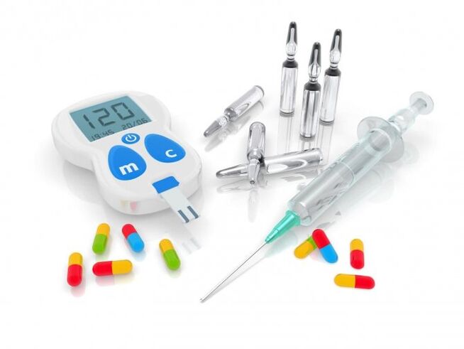 Vários medicamentos para o tratamento do diabetes